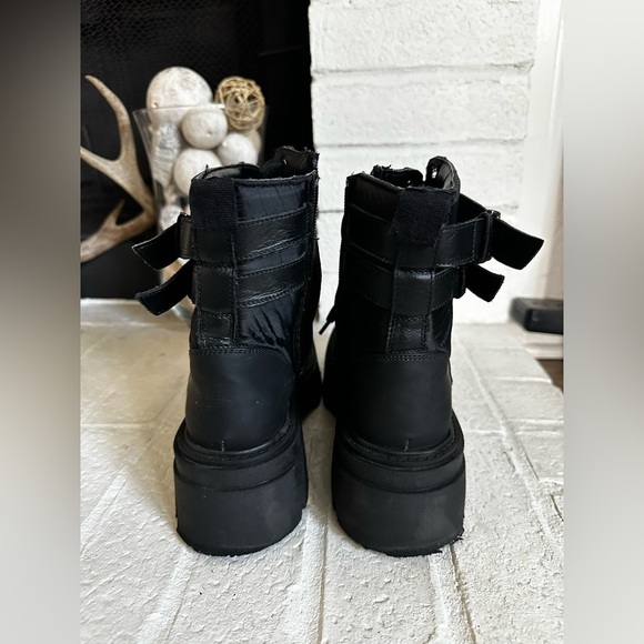 ZARA QUILTED NYLON LOW HEEL ANKLE BOOTS Size 7 - Picture 7 of 11